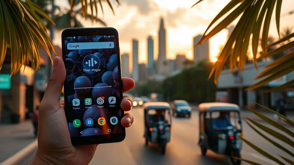 ภาพแสดงขั้นตอนการเช็คเครือข่ายผ่านการตั้งค่าโทรศัพท์ทั้งในระบบ Android และ iOS