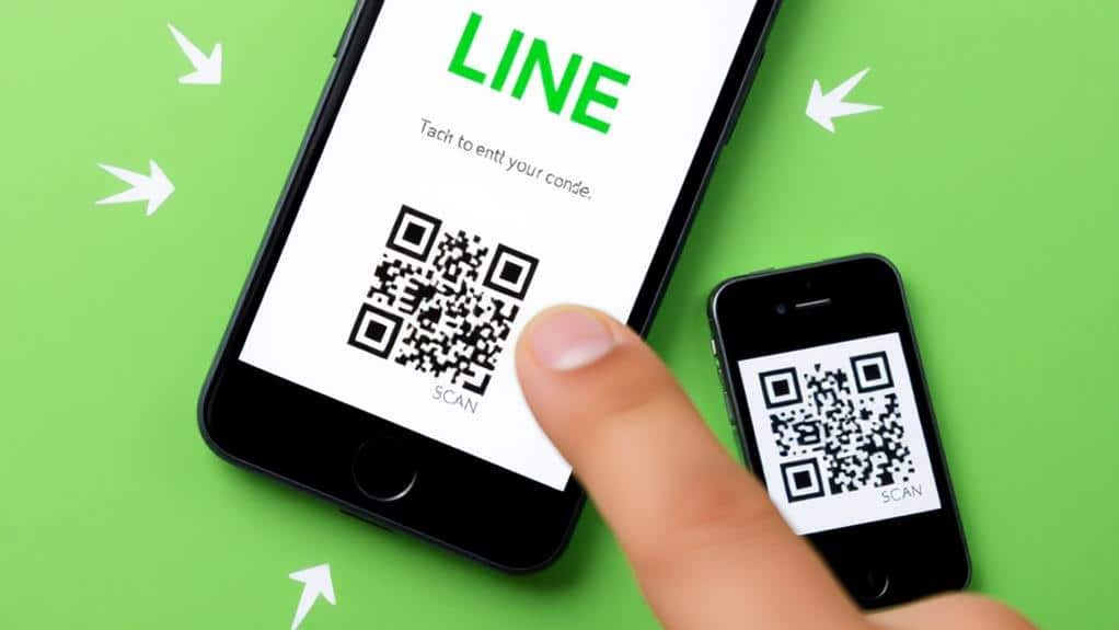 การใช้ QR โค้ดย้ายไลน์
